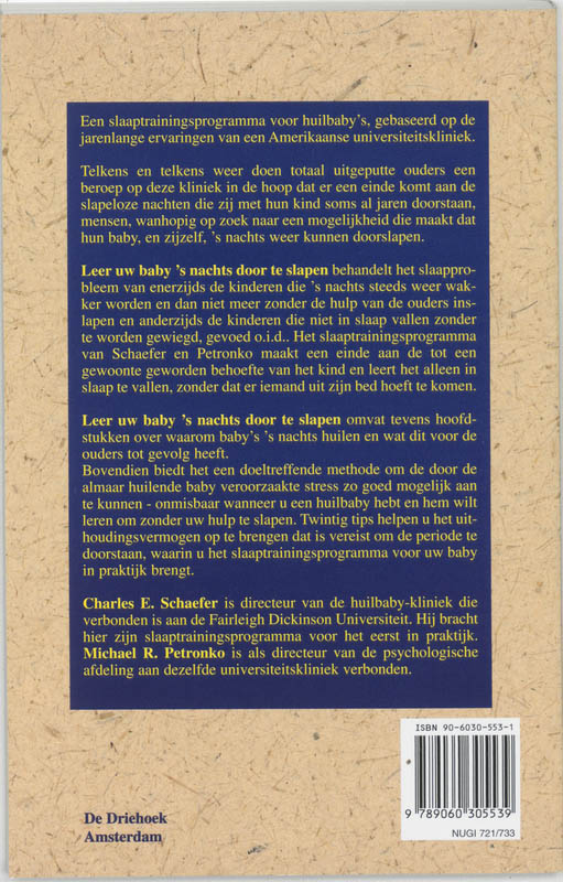 Leer Uw Baby 's Nachts Door Te Slapen achterkant
