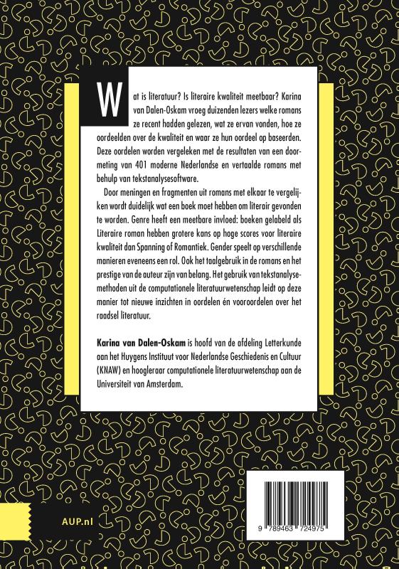 Het raadsel literatuur achterkant