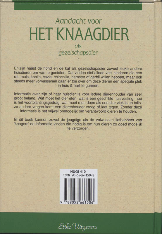 Aandacht voor het knaagdier als gezelschapsdier achterkant