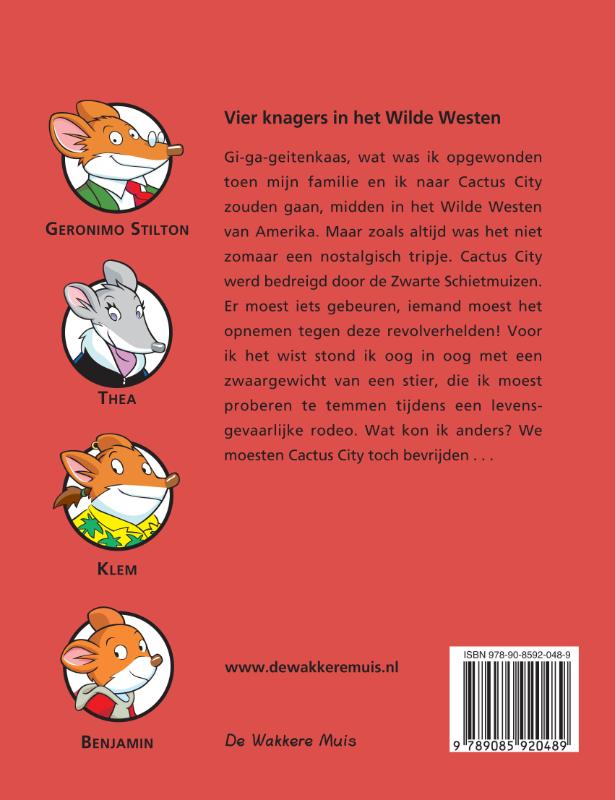 De vier knagers in het wilde westen / Geronimo Stilton / 30 achterkant