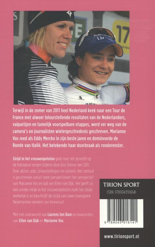 Strijd in het vrouwenpeloton achterkant