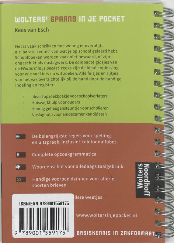 Wolters' Spaans In Je Pocket achterkant