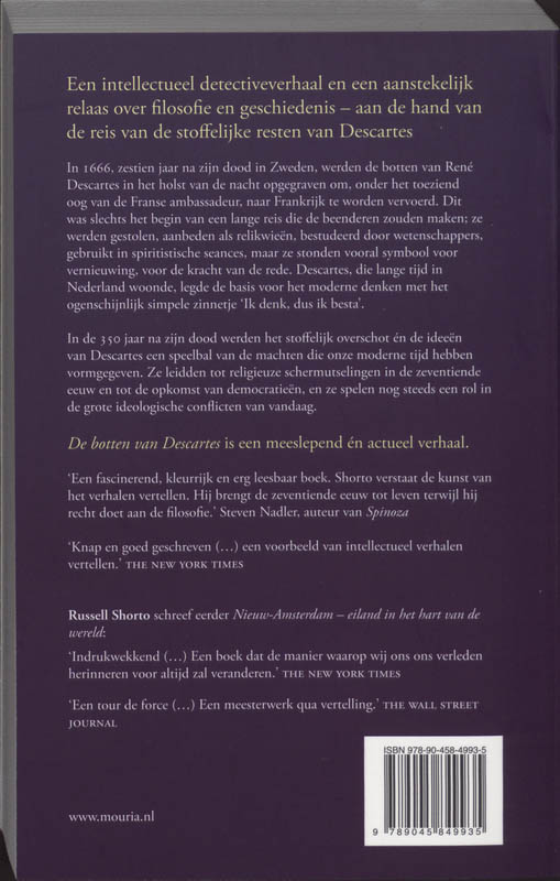 De botten van Descartes - Russell Shorto achterkant