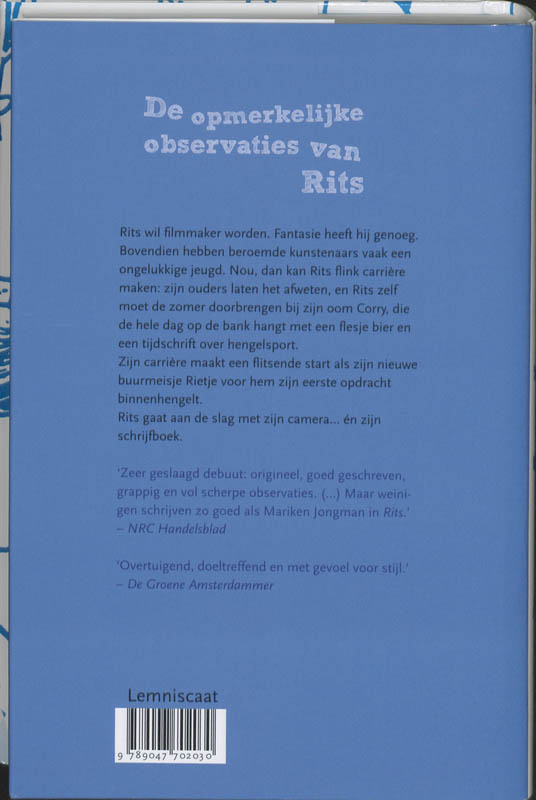 De opmerkelijke observaties van Rits achterkant