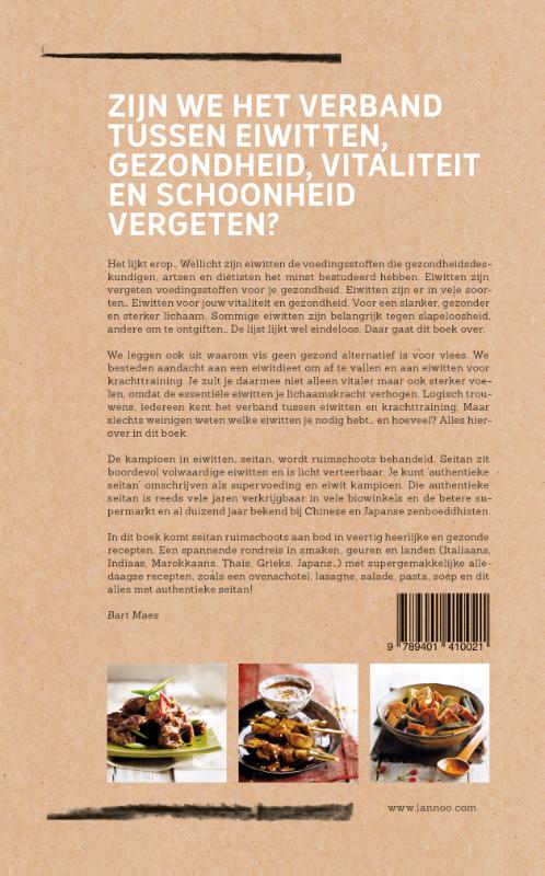 Gezond en gelukkig met eiwitten; Authentic seitan achterkant