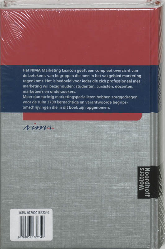 NIMA marketing lexicon achterkant