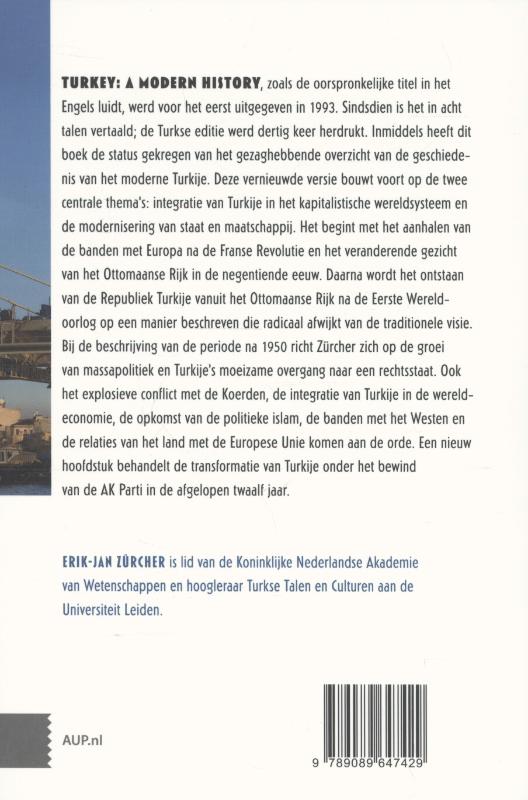 Turkije, een moderne geschiedenis achterkant