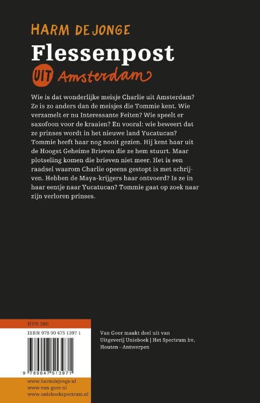 Flessenpost uit Amsterdam achterkant