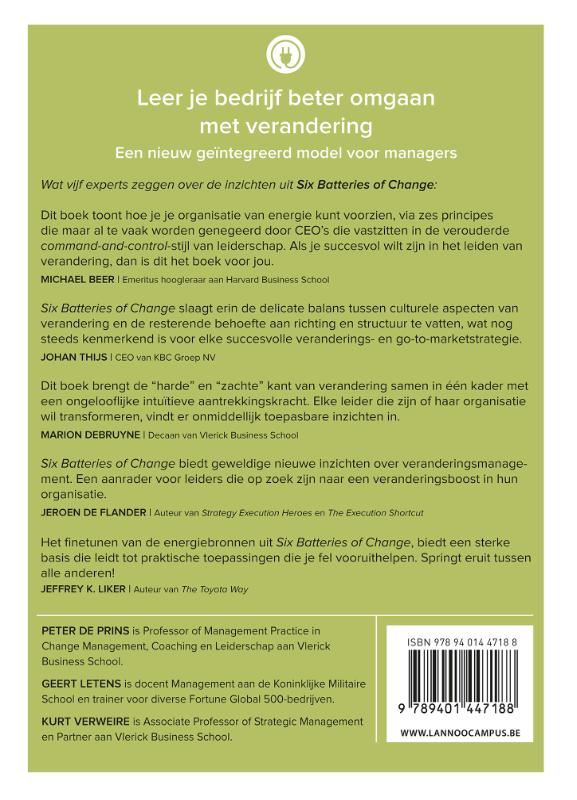 Six Batteries of Change achterkant