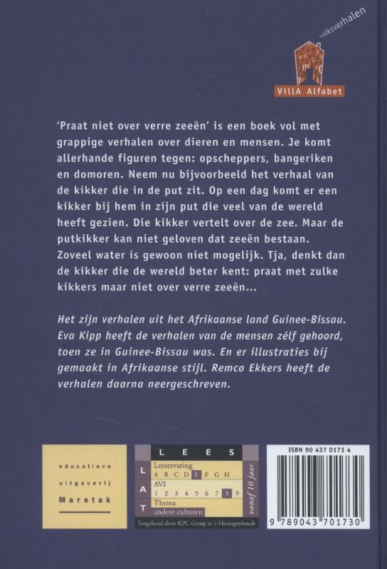 Praat nooit over verre zeeen / Villa Alfabet Rood achterkant