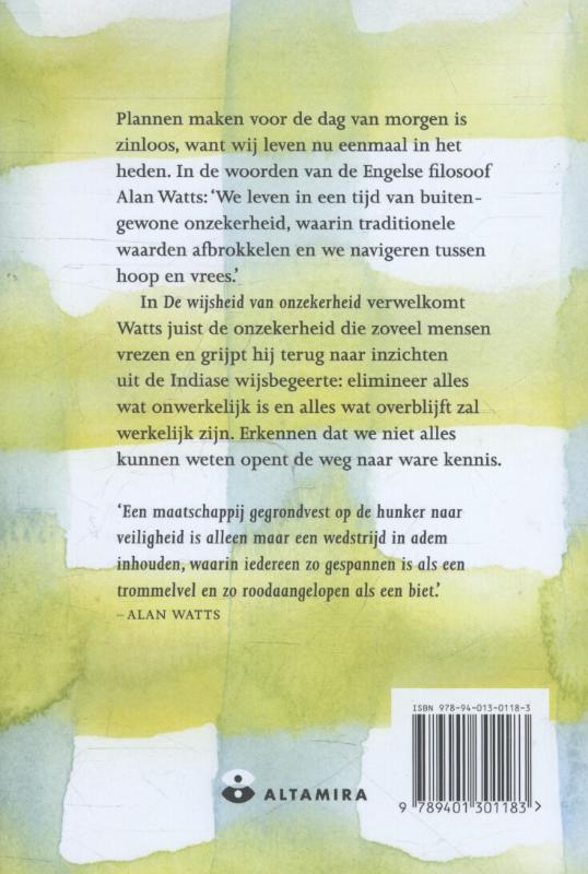 De wijsheid van onzekerheid achterkant