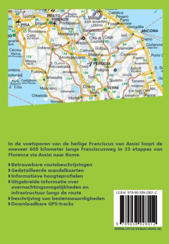 Rother Wandelgidsen  -   Franciscusweg achterkant