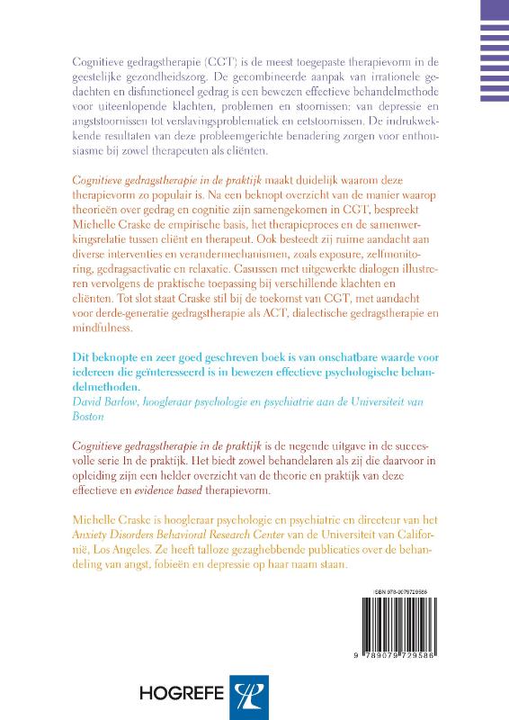 Cognitieve gedragstherapie in de praktijk achterkant