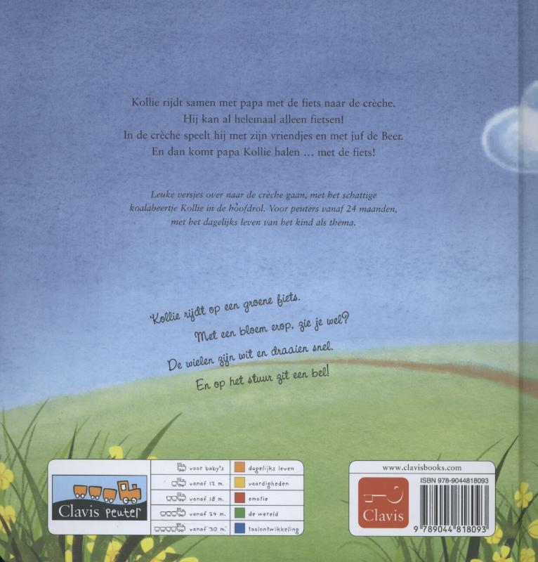 Kollie op de fiets achterkant