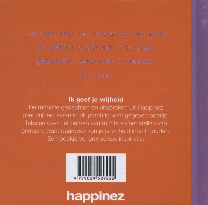 Ik geef je vrijheid achterkant