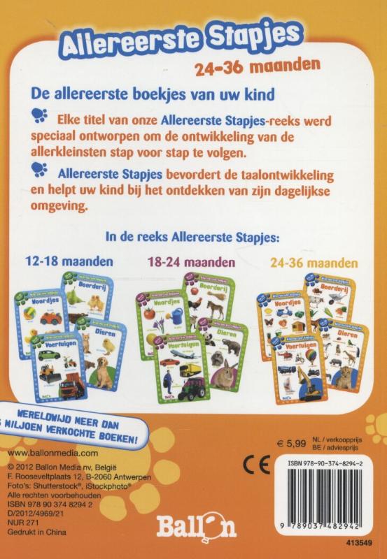 Dieren / 24-36 maanden / Allereerste stapjes achterkant