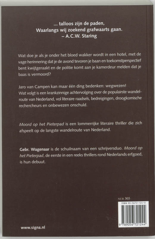 Moord op het Pieterpad achterkant