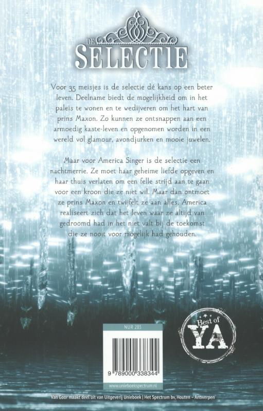 De selectie / Selection trilogie / 1 achterkant