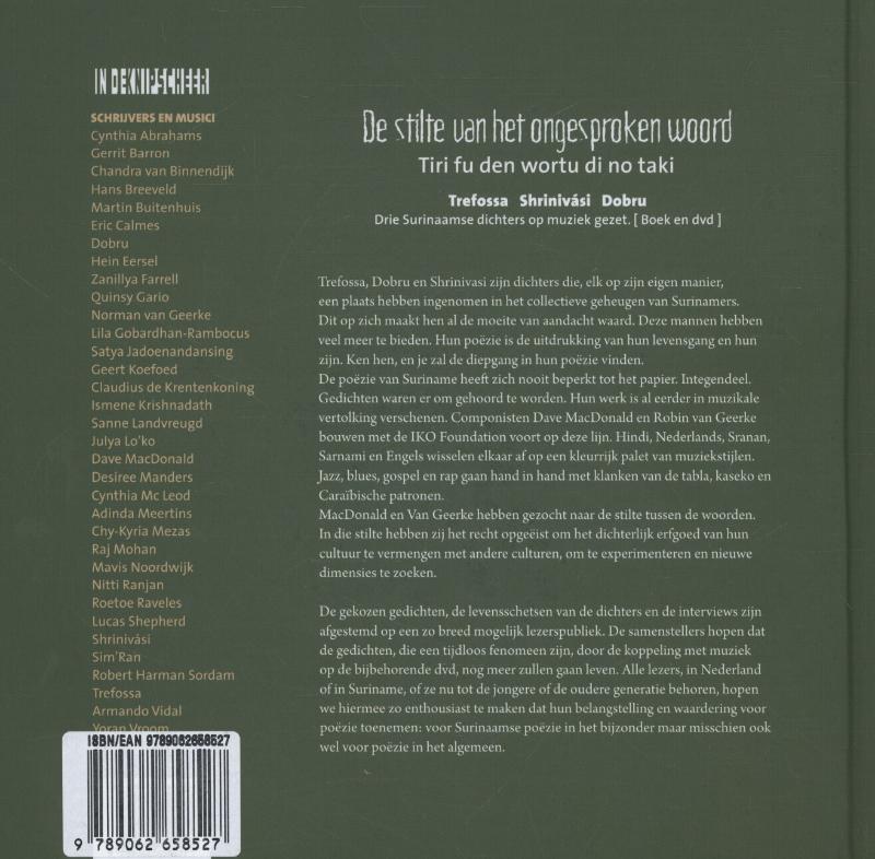 De stilte van het ongesproken woord achterkant