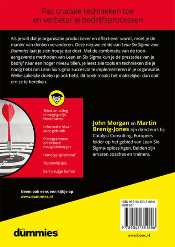 Lean Six Sigma voor dummies / Voor Dummies achterkant