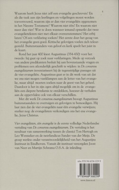 Vier evangelisten, een evangelie achterkant