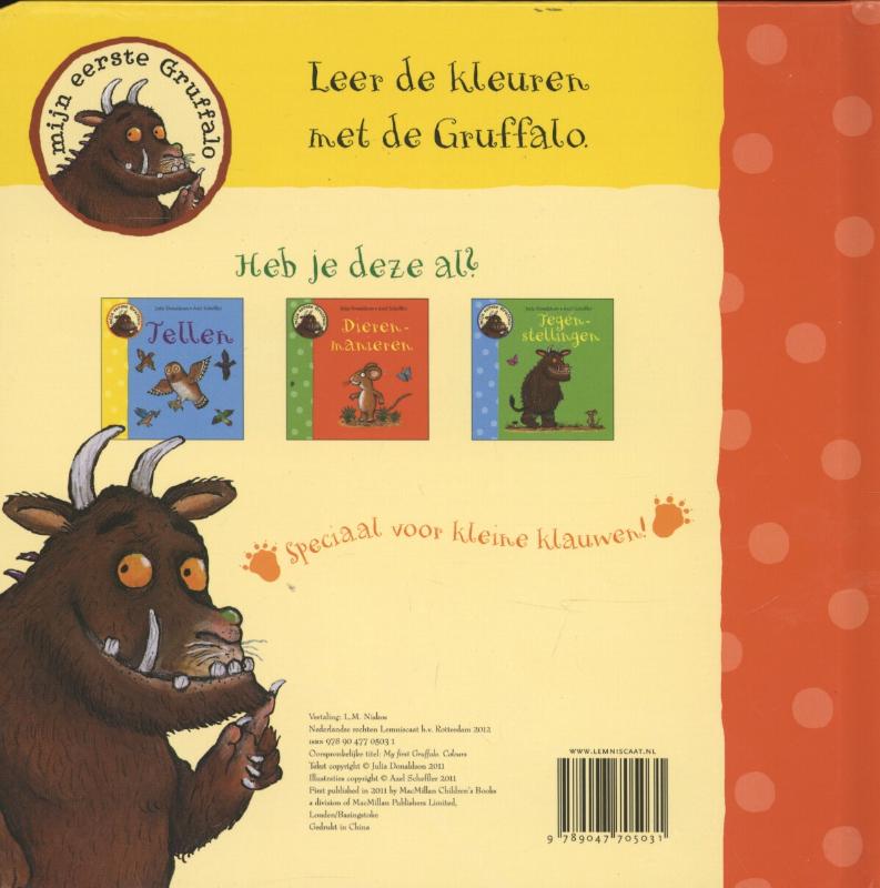 Kleuren / Mijn eerste Gruffalo achterkant