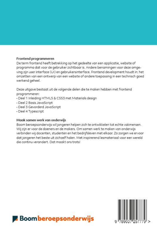 Frontend programmeren achterkant