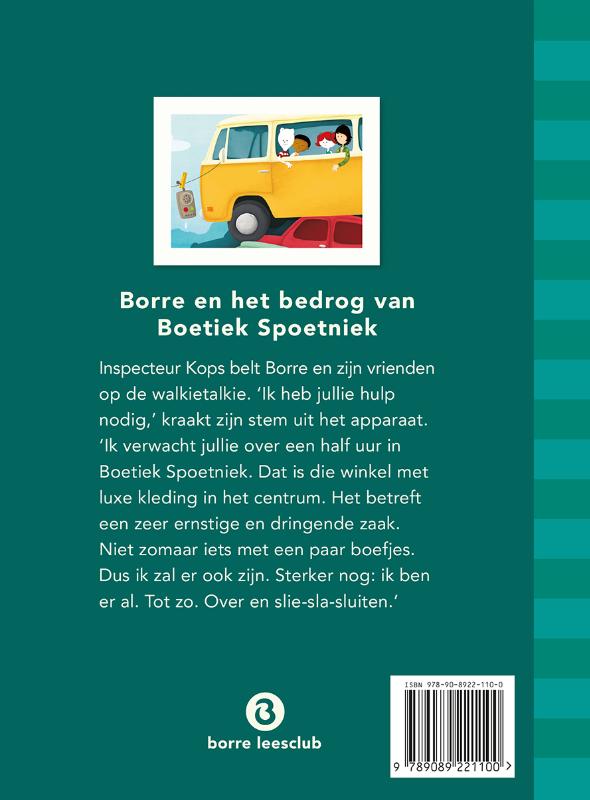Borre en het bedrog van Boetiek Spoetniek / De Gestreepte Boekjes achterkant