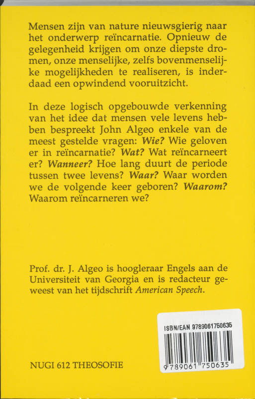 Reincarnatie in kaart gebracht / Adyar / 5 achterkant