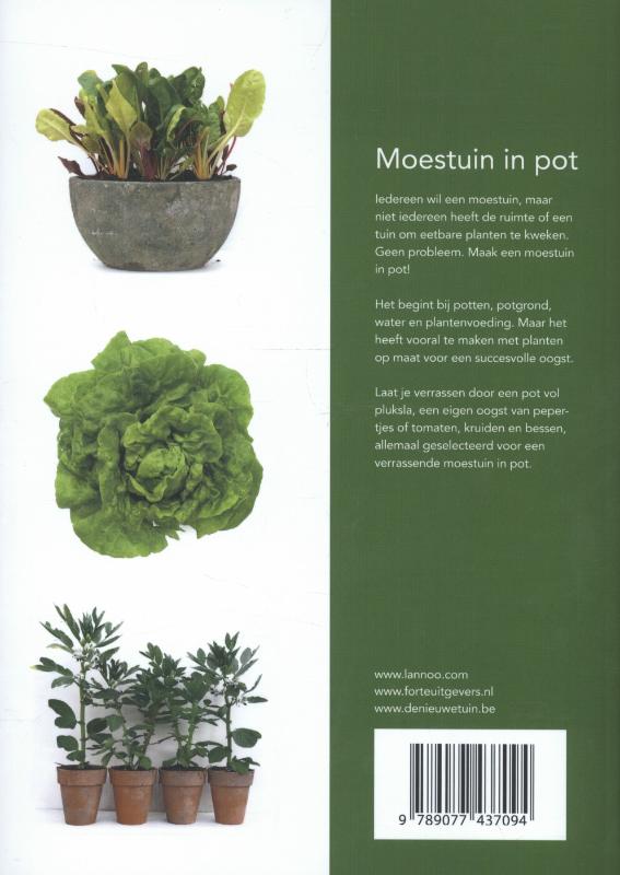 Moestuin in pot achterkant