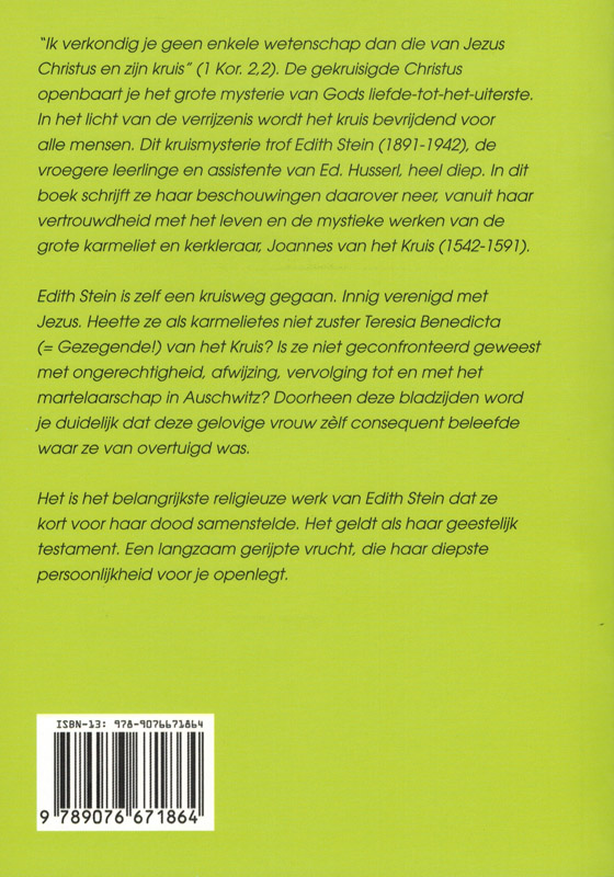 Wetenschap van het kruis achterkant