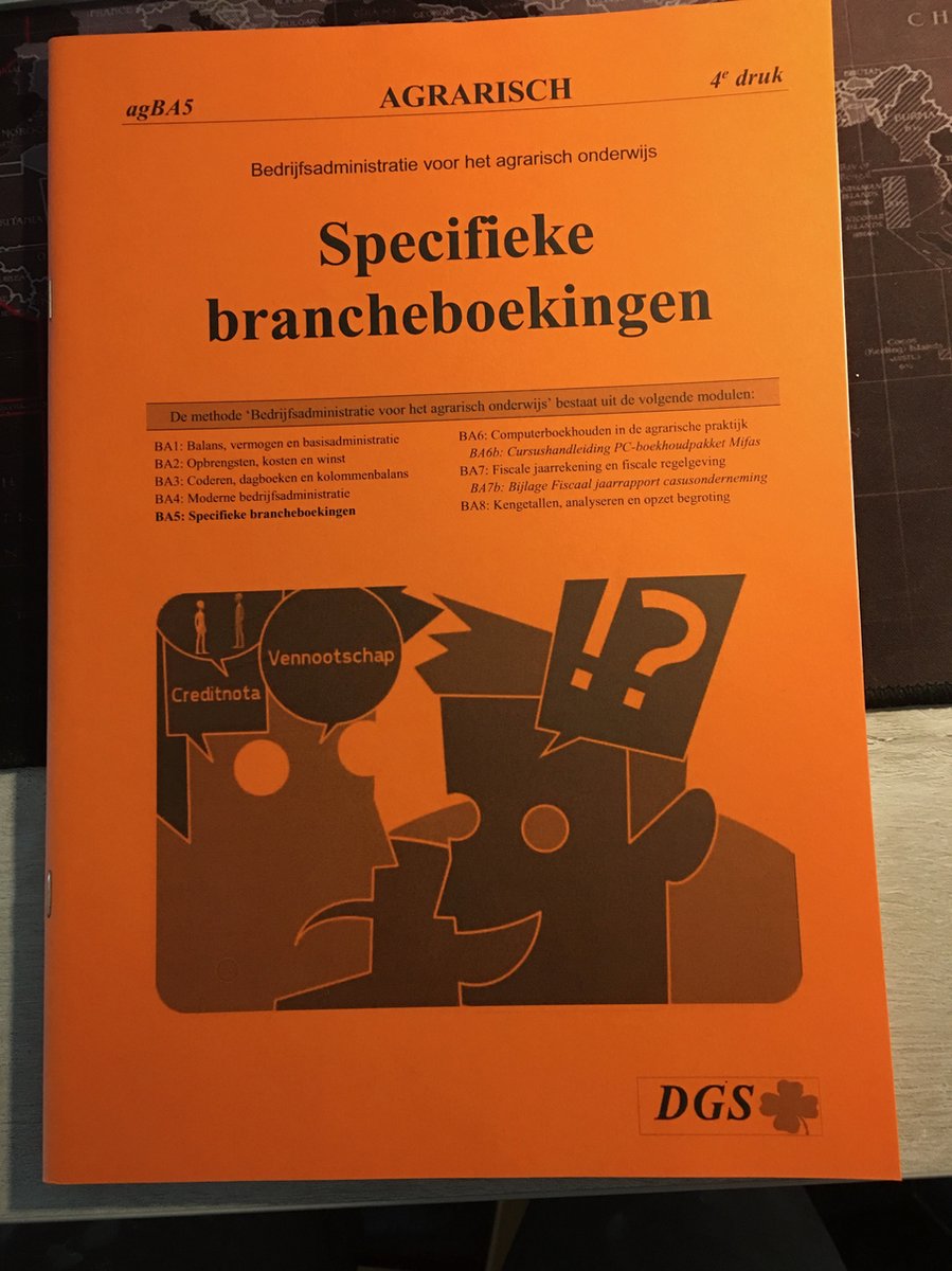 Specifieke brancheboekingen / Bedrijfsadministratie voor ag-branches (agrarische productie) / agBA54