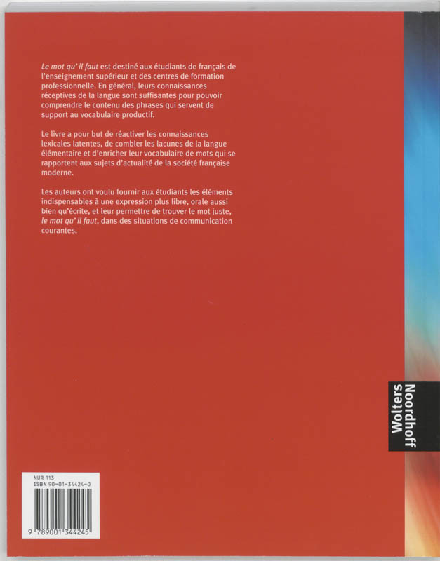 Le mot qu'il faut 1 achterkant