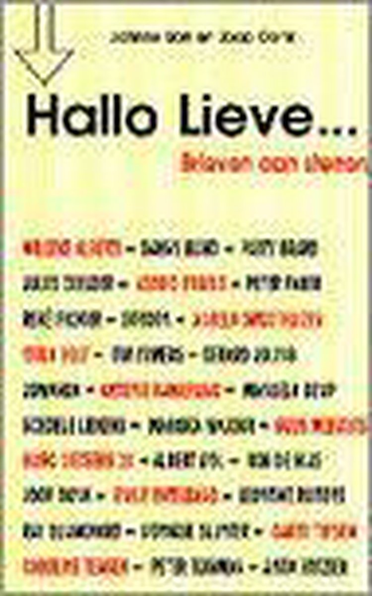 Hallo lieve ...