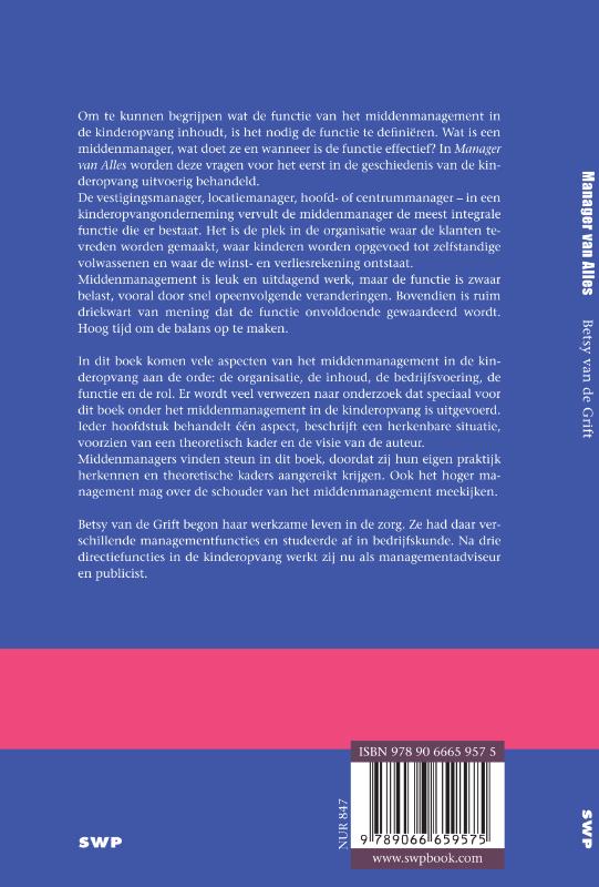 Manager van Alles / Management in de Kinderopvang achterkant