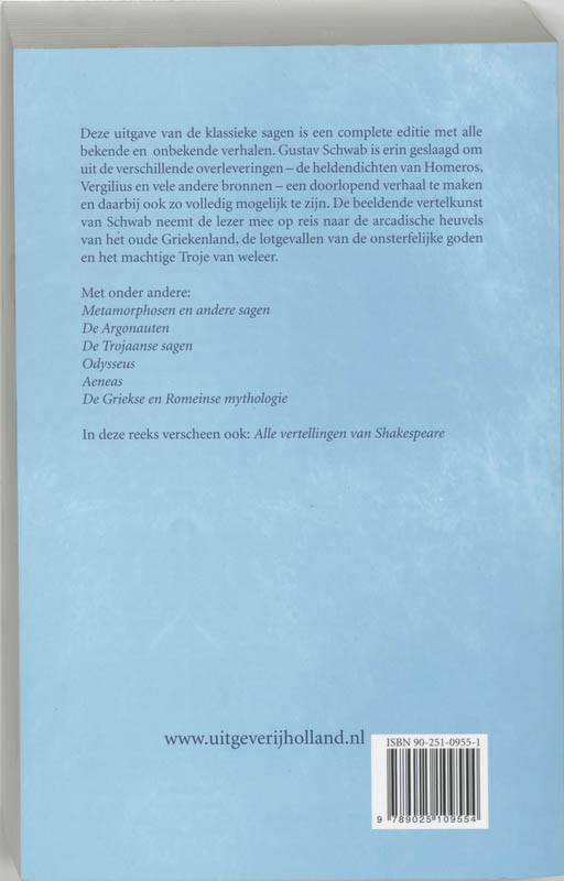 Griekse en Romeinse sagen achterkant