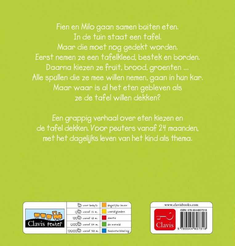 Eten met Fien en Milo / Fien en Milo achterkant