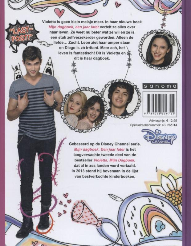 Mijn dagboek, een jaar later / Disney Violetta achterkant