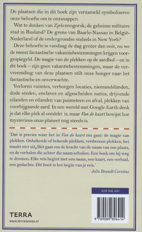 Van de kaart achterkant