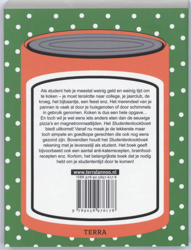 Studenten Kookboek achterkant