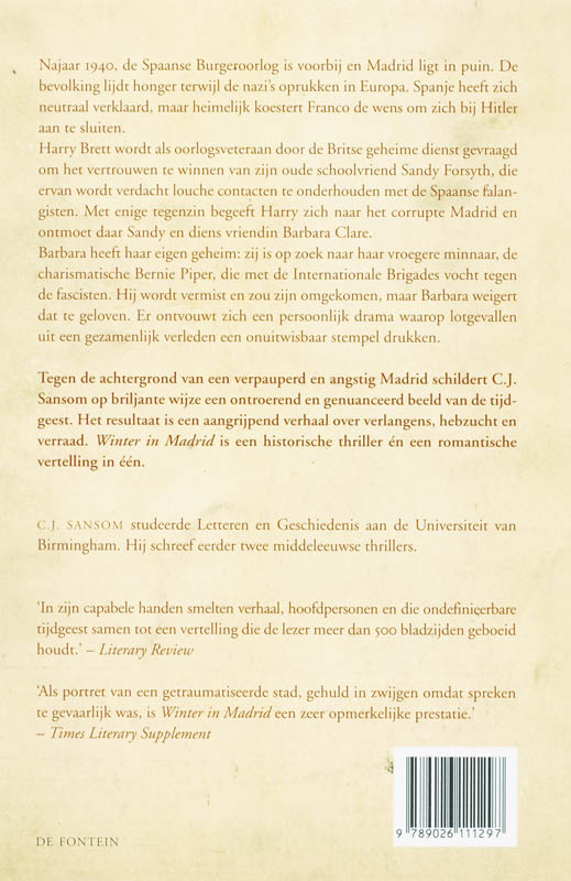 Winter In Madrid achterkant