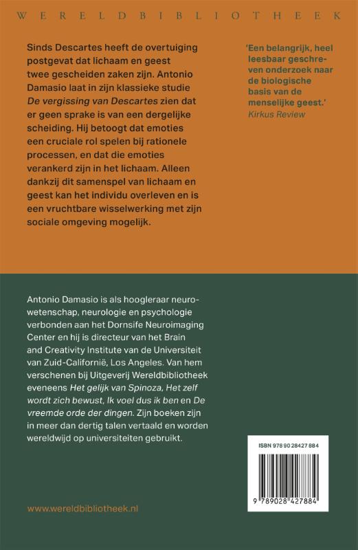 De vergissing van Descartes achterkant