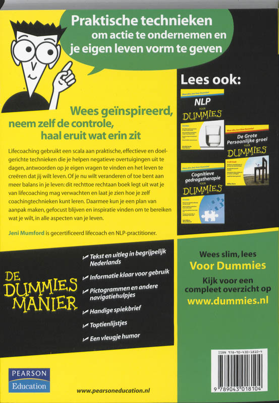Life Coaching voor Dummies achterkant