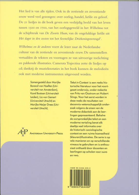 Wilhelmus en de anderen achterkant