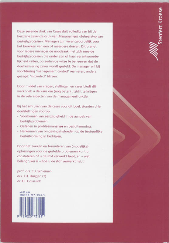 Management - Beheersing Van Bedrijfsprocessen / Cases achterkant