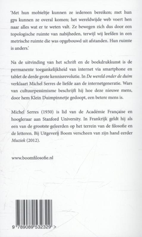 De wereld onder de duim achterkant