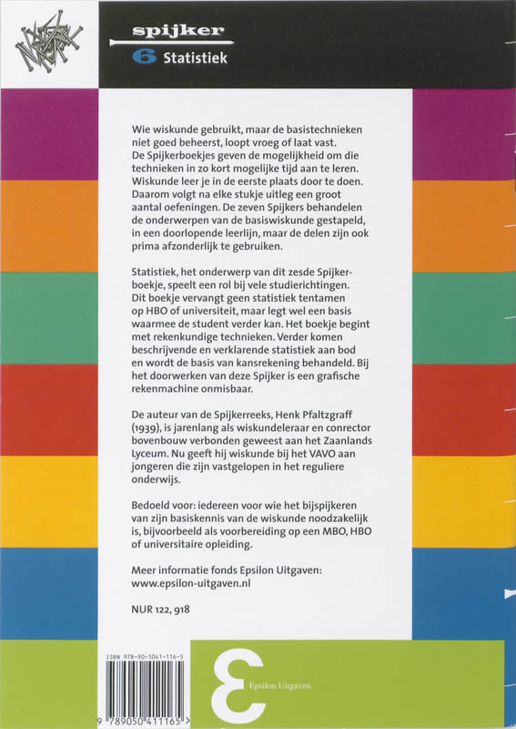 Spijkerreeks 6 -   Statistiek achterkant