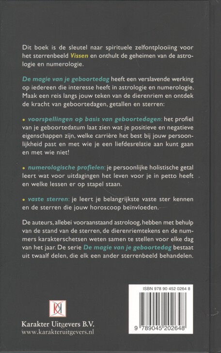 De magie van je geboortedag  / Vissen achterkant