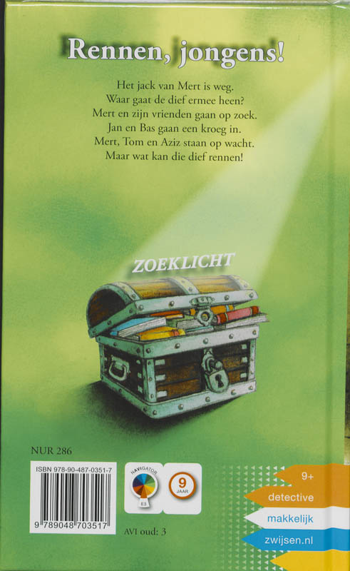 Rennen jongens! achterkant