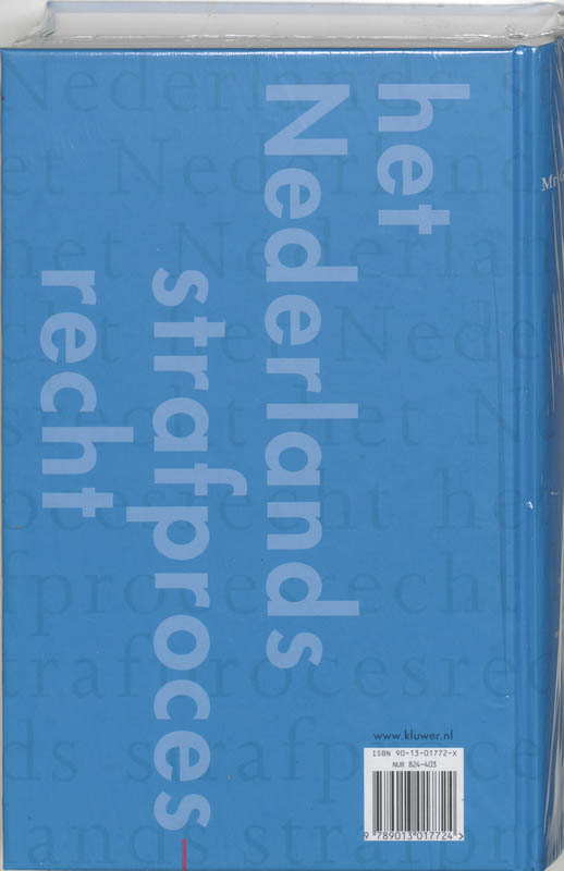 Het Nederlands strafprocesrecht achterkant